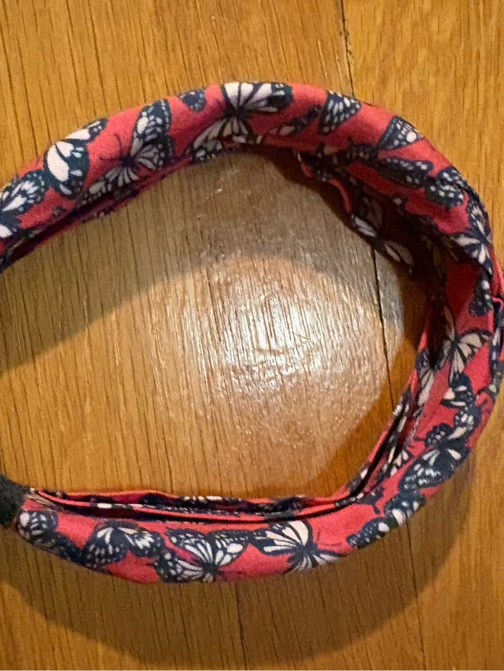 Kate Spade spring flight Red Twisted Headband butterflies.
